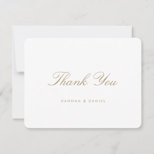 Elegant Gold Wedding Thank You Card