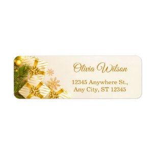 Elegant Gold & White Christmas Gift