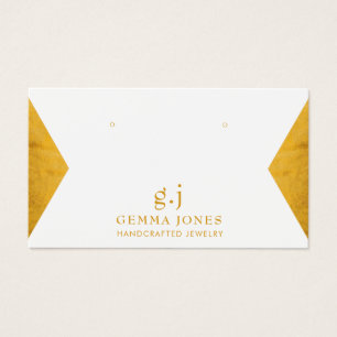 Elegant Gold White Faux Foil Jewellery Display Car