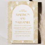 Elegant Gold White Geometric Art Deco Wedding Invitation<br><div class="desc">This is a Elegant Gold White Geometric Art Deco Wedding Invitation!</div>