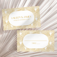 Elegant Gold White Geometric Art Deco Wedding
