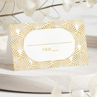 Elegant Gold White Geometric Art Deco Wedding