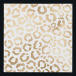 Elegant Gold White Leopard Cheetah Animal Print<br><div class="desc">This elegant and chic animal print is perfect for the stylish and trendy fashionista. It features a hand-drawn faux printed gold foil cheetah leopard pattern on top of a simple white background. Which can be changed by clicking on the customise options. It's a luxurious and classy safari themed design. ***IMPORTANT...</div>
