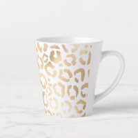 Elegant Gold White Leopard Cheetah Animal Print