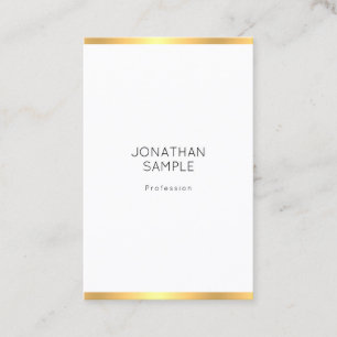 Elegant Gold White Professional Modern Template Business Card