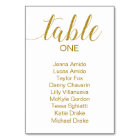 Elegant Gold White Wedding Seating Chart Cards