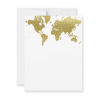 Elegant Gold World Map Wedding Reception