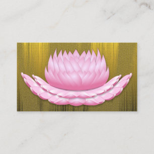 Elegant gold yoga business card