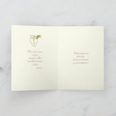 Elegant Golden 50th Wedding Anniversary Religious Card (Inside)