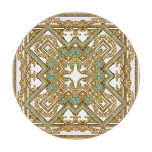 Elegant golden baroque, ornamental design. cutting board