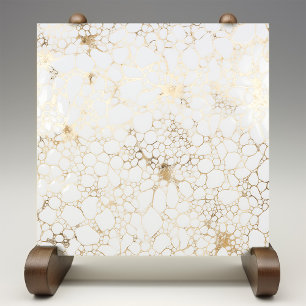 Elegant Golden Bubble Veins Marble Style Tile