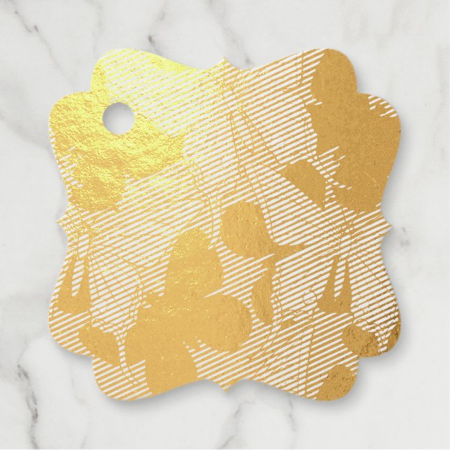Elegant Golden Butterfly Tag (Front)