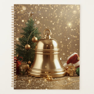 Elegant Golden Christmas Bell Planner