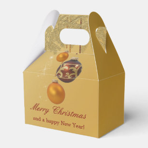 Elegant Golden Christmas Favour Box