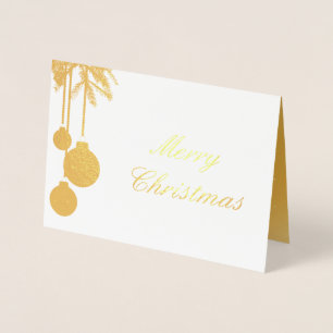 Elegant Golden Christmas - Foil Card