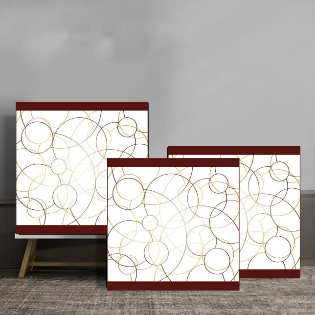 Elegant Golden Circle Geometry Pattern Tile (Creator Uploaded)