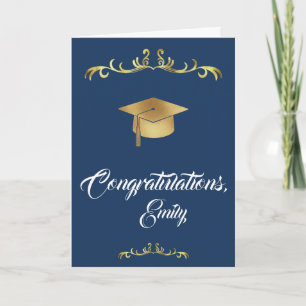 Elegant Golden Congratulations Graduate Graduation Card