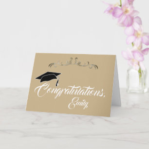 Elegant Golden Congratulations Graduate Graduation Card