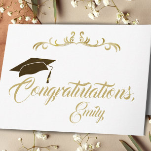 Elegant Golden Congratulations Graduate Graduation Card