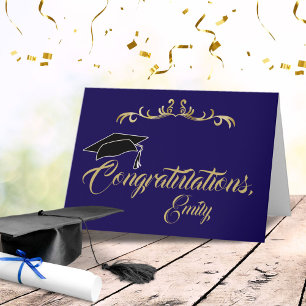 Elegant Golden Congratulations Graduate Graduation Card