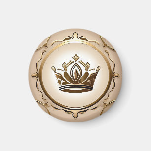 Elegant Golden Crown Magnet