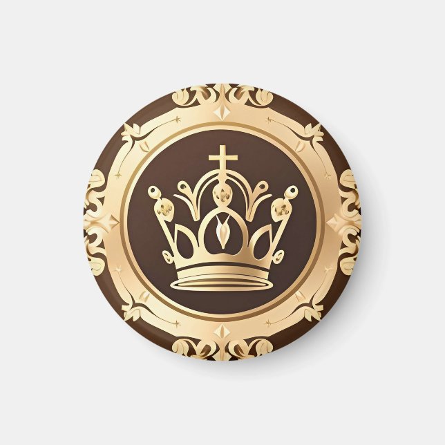 Elegant Golden Crown Magnet (Front)