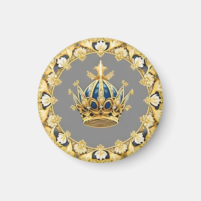 Elegant Golden Crown Magnet (Front)
