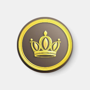 Elegant Golden Crown Magnet