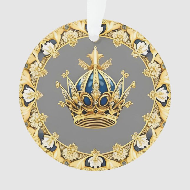 Elegant Golden Crown Ornament (Front)