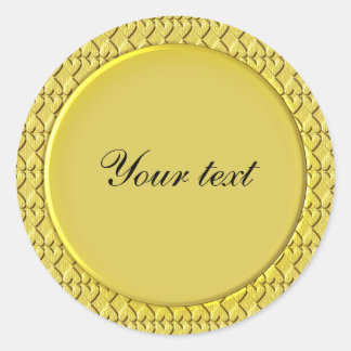 Elegant Golden Design Classic Round Sticker