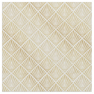 Elegant golden diamond palm art deco design fabric