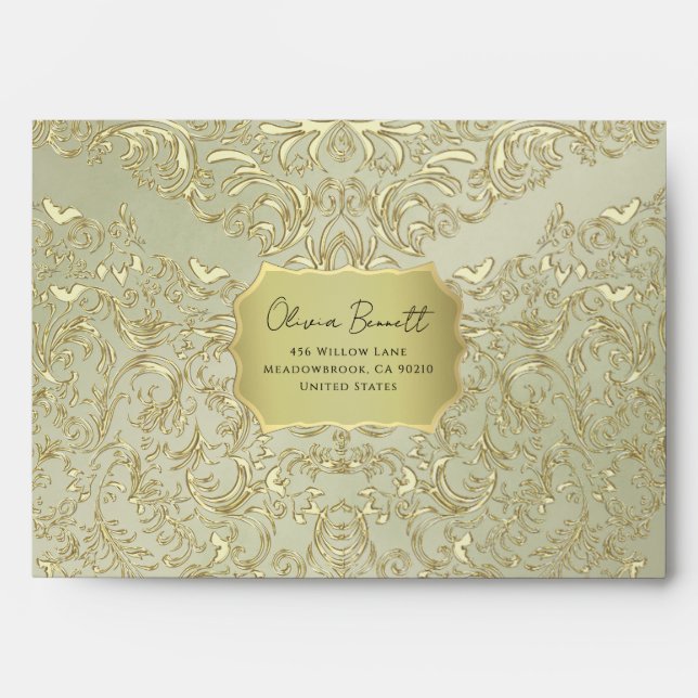 Elegant Golden Envelope (Front)