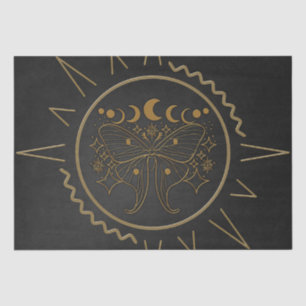 Elegant golden filigree butterflies. tissue paper