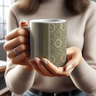 Elegant Golden Floral Ornamental Vintage Coffee Mug