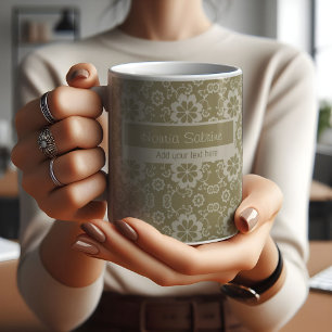 Elegant Golden Floral Ornamental Vintage  Coffee Mug