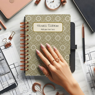 Elegant Golden Floral Ornamental Vintage Planner