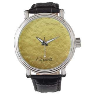 Elegant Golden foil bubbles Customisable Name Poc Watch