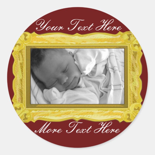 Elegant Golden Frame Stickers (Front)
