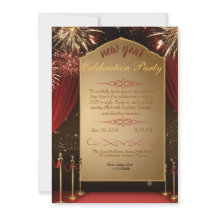 Elegant Golden Gates New Year's  Invitation party
