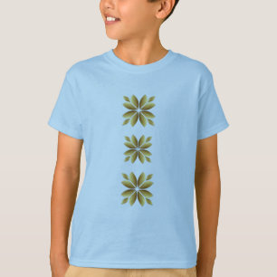 Elegant Golden Geometric Floral Pattern T-Shirt