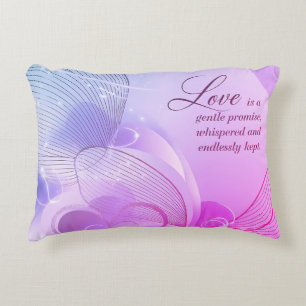Elegant Golden Heart Romance Art Decorative Cushion