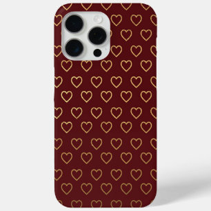 Elegant Golden Hearts  iPhone 15 Pro Max Case