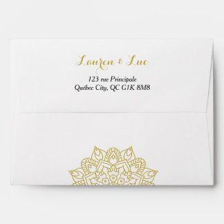Elegant Golden Mandala Wedding Invitation Envelope