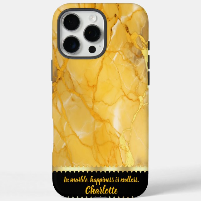 Elegant golden marble with intricate vein patterns Case-Mate iPhone case (Back)