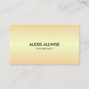 Elegant Golden Metallic Look Business Card