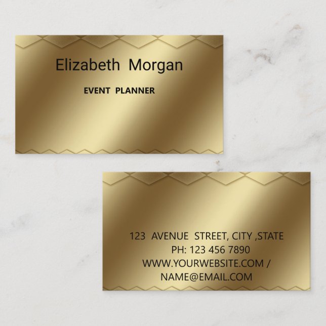 Elegant golden modern business card (Front/Back)