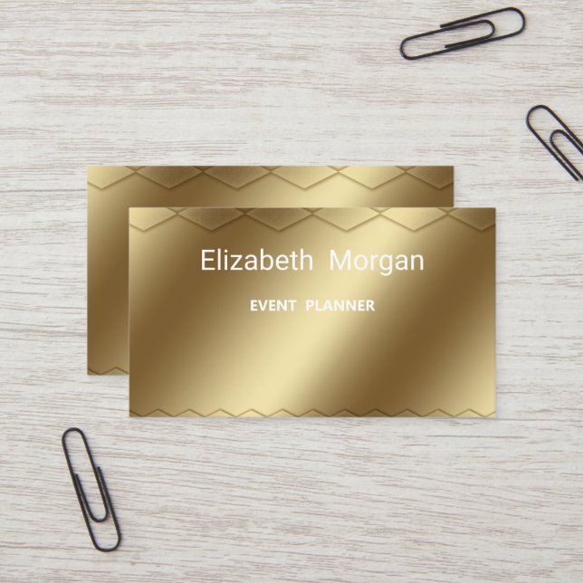 Elegant golden modern business card (Front/Back In Situ)