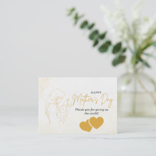 Elegant Golden Mother's Day card 