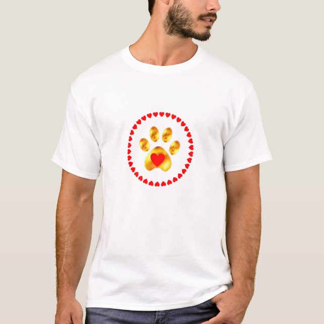 Elegant golden paw T-Shirt (Front)