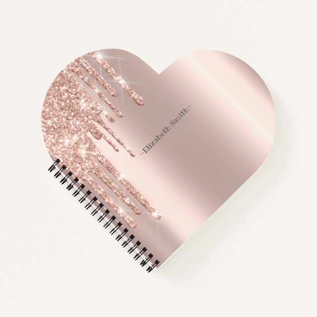 Elegant golden rose glitter, royal    notebook (Front)